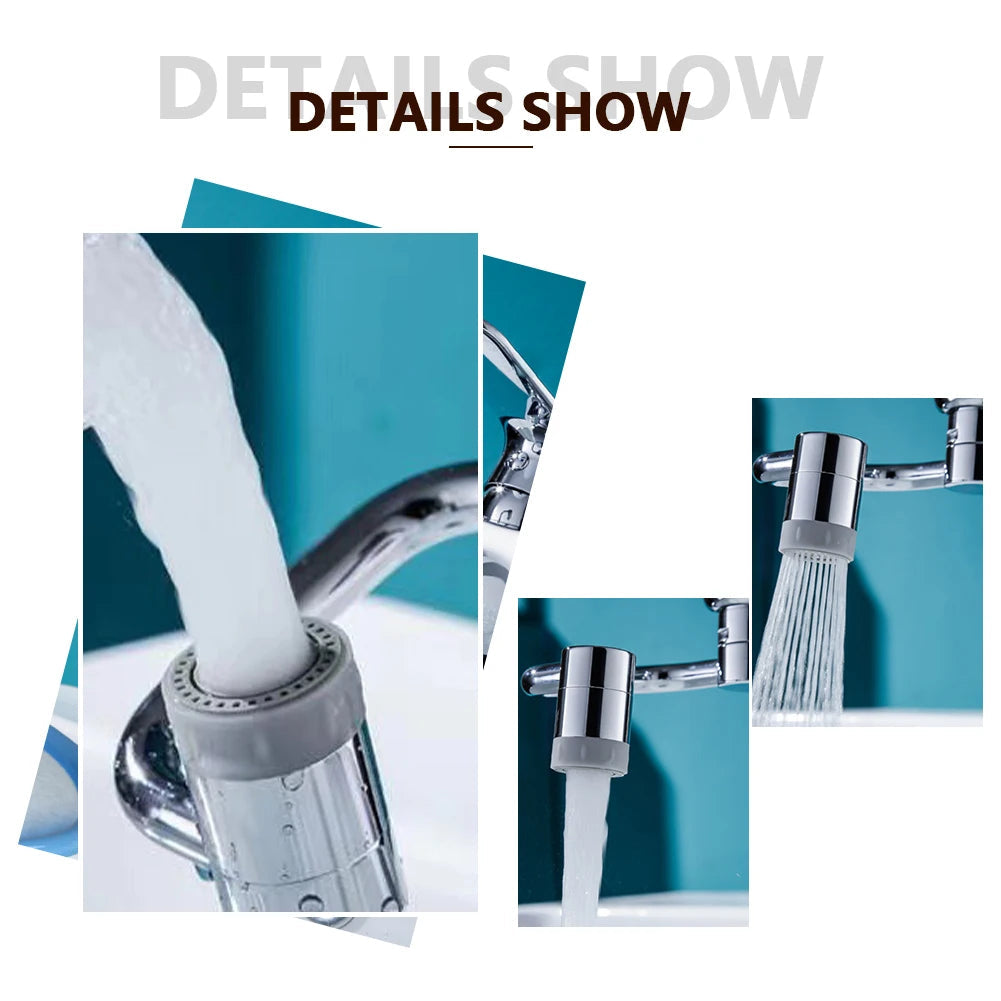 Moktan Sabai 1080° Rotating Faucet Extender Kitchen Tap Aerator Dual Spray Sink Attachment