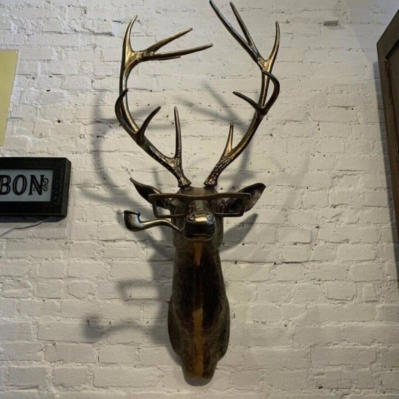Moktan Sabai Animal Head Wall Sculpture Decor