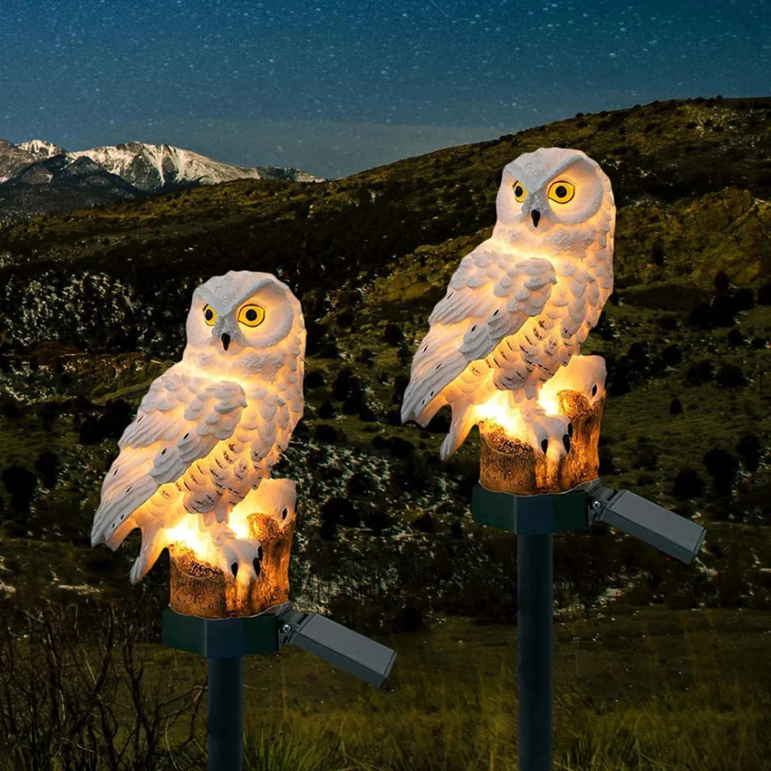 Moktan Sabai Solar Owl Garden Lights Outdoor LED Solar Powered Waterproof Animal Lamp Decor