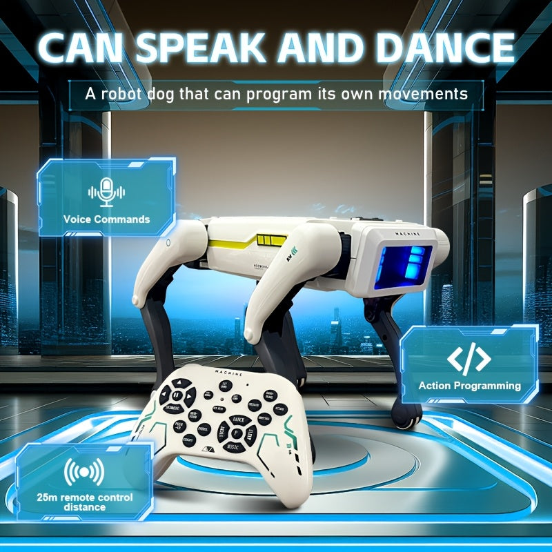 Smart Robot Dog with Voice Commands - Programmable Tech Toy for Kids