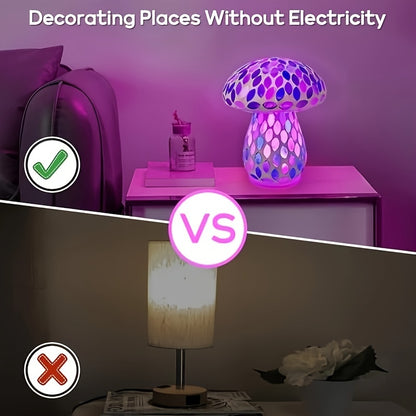 Wireless Mushroom Table Lamp - Touch Control, Rechargeable LED, Cordless