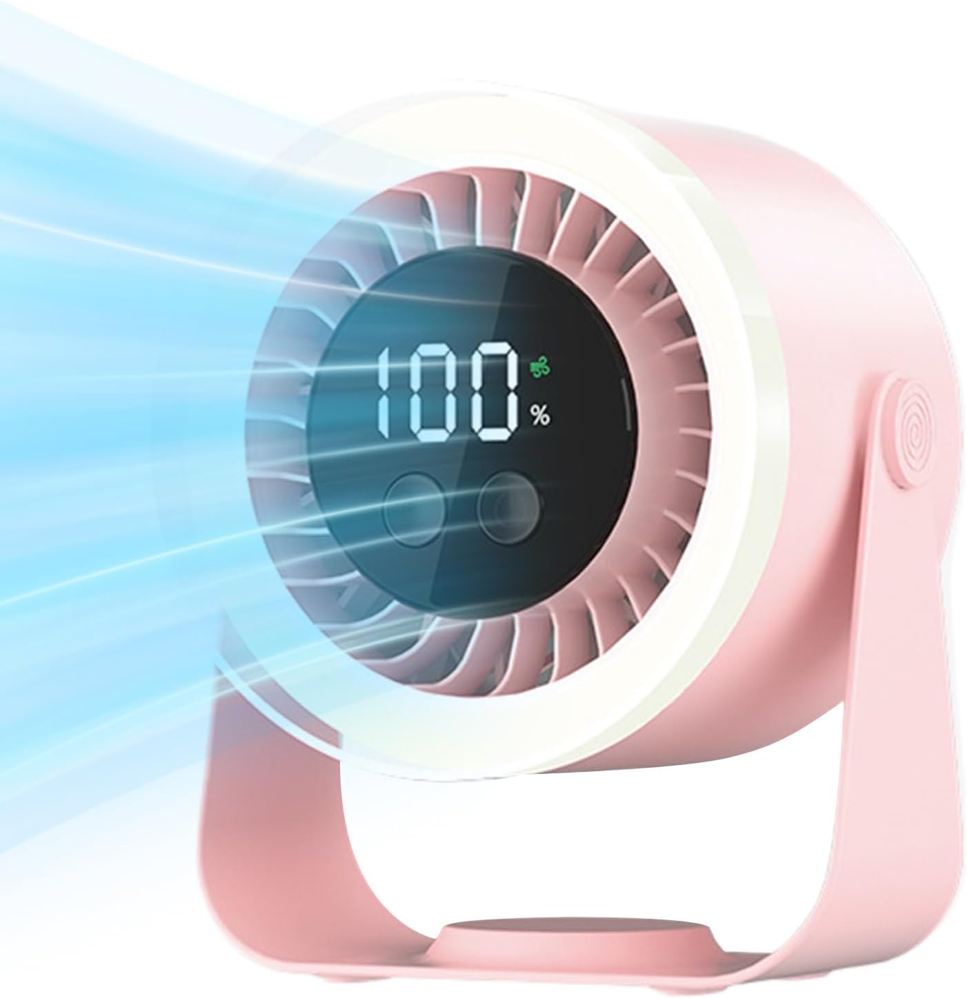 Moktan Sabai Portable Desk Fan | USB Rechargeable with 10-Speed Quiet Operation | Compact Design for Efficient Cooling