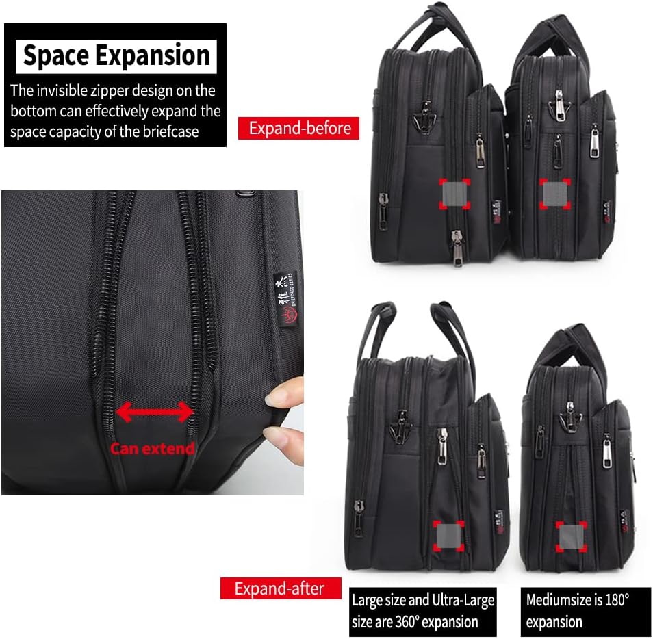 Moktan Sabai Men’s Canvas Laptop Tote Bag 17 19 Inch Business Work Briefcase