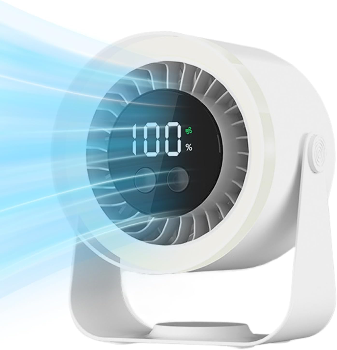 Moktan Sabai Portable Desk Fan | USB Rechargeable with 10-Speed Quiet Operation | Compact Design for Efficient Cooling