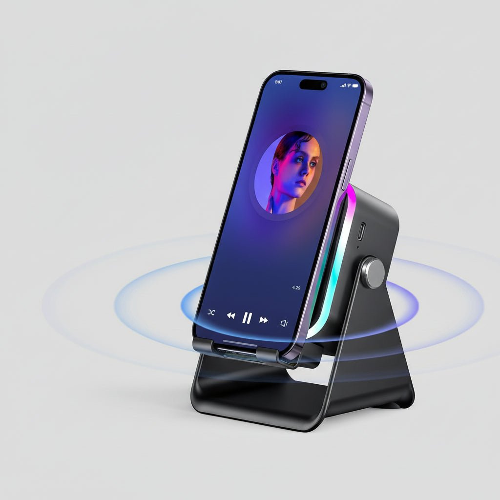 Moktan Sabai Bluetooth Speaker Phone Stand with Induction Sound Wireless Audio Dock