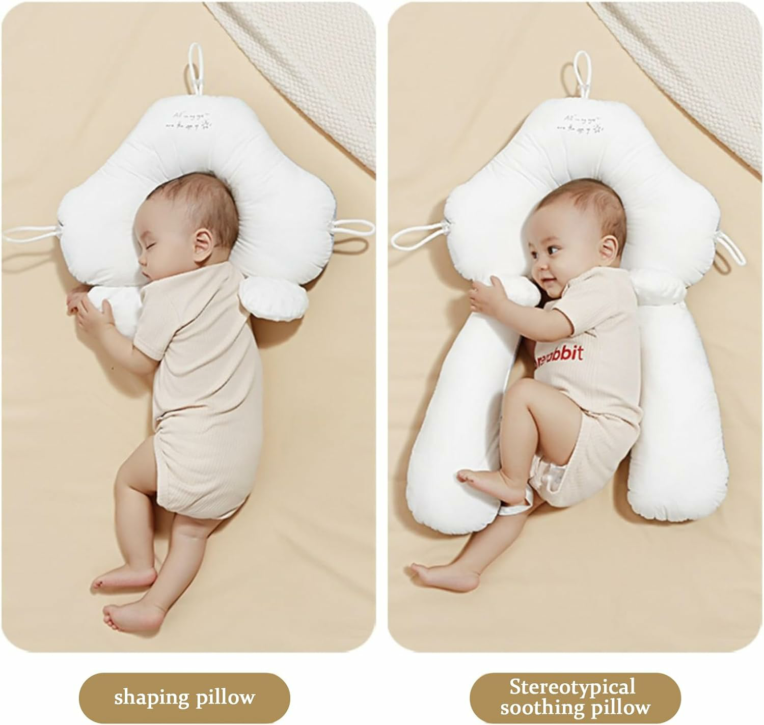 Moktan Sabai Baby Anti Flat Head Pillow Organic Cotton Infant Sleeping Support Cushion