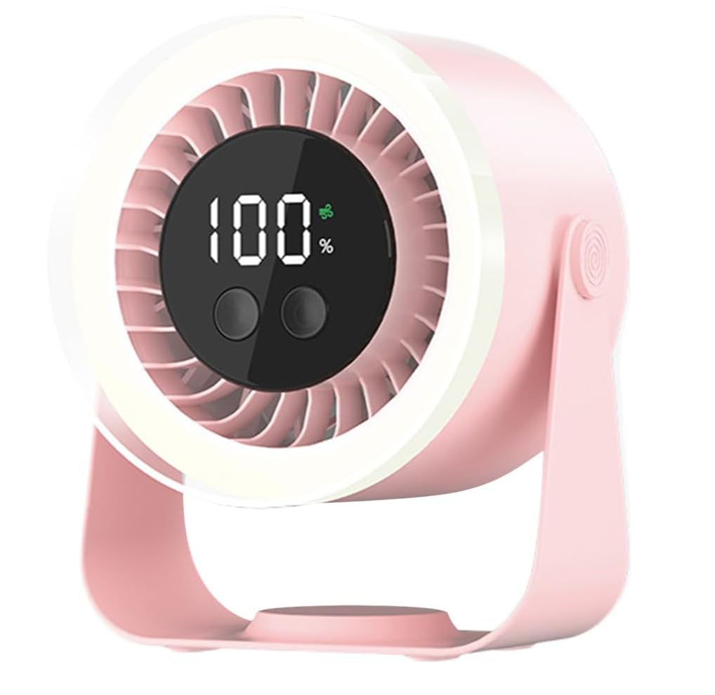 Moktan Sabai Portable Desk Fan | USB Rechargeable with 10-Speed Quiet Operation | Compact Design for Efficient Cooling