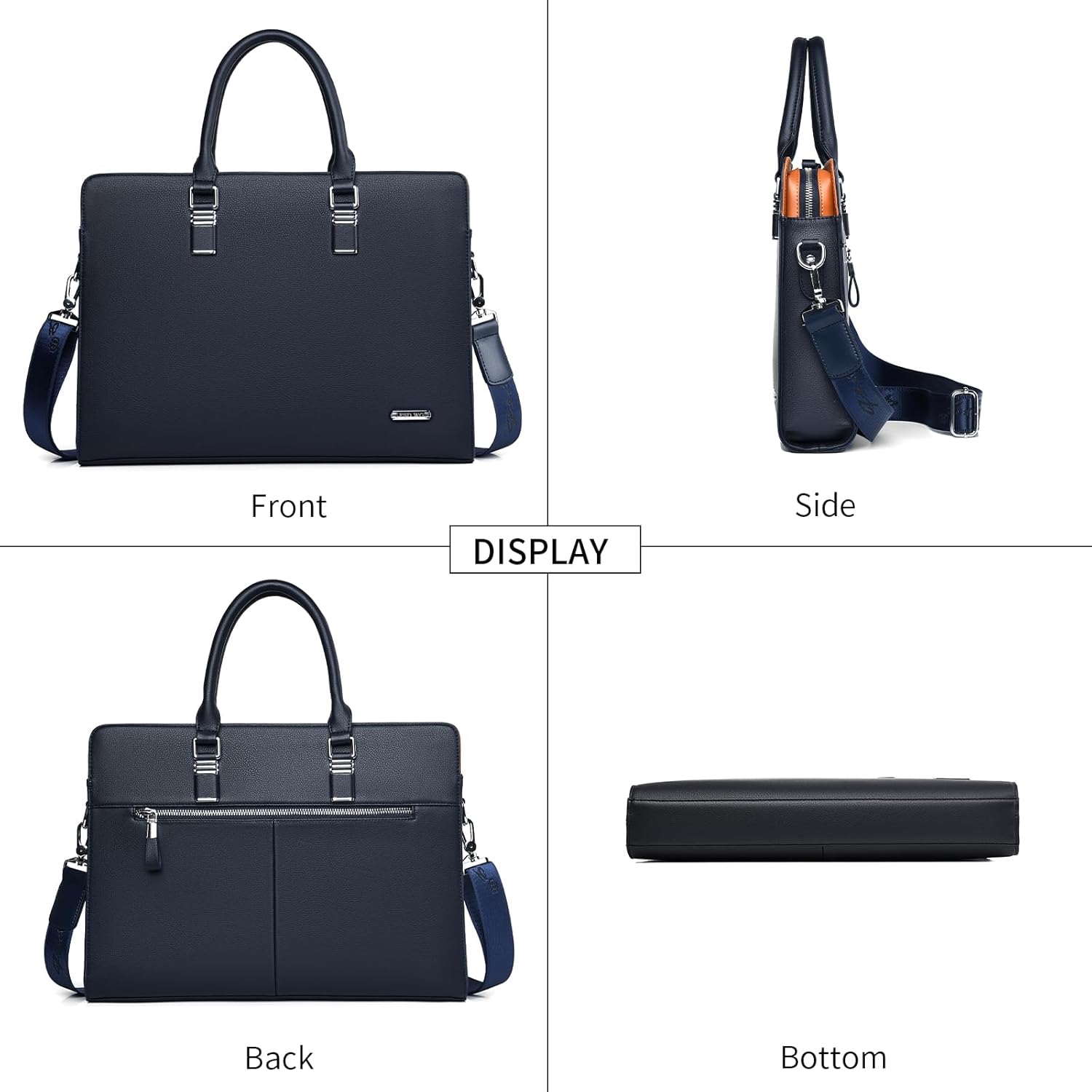 Moktan Sabai Genuine Leather Business Briefcase 15.6 Inch Laptop Bag Multi Compartment
