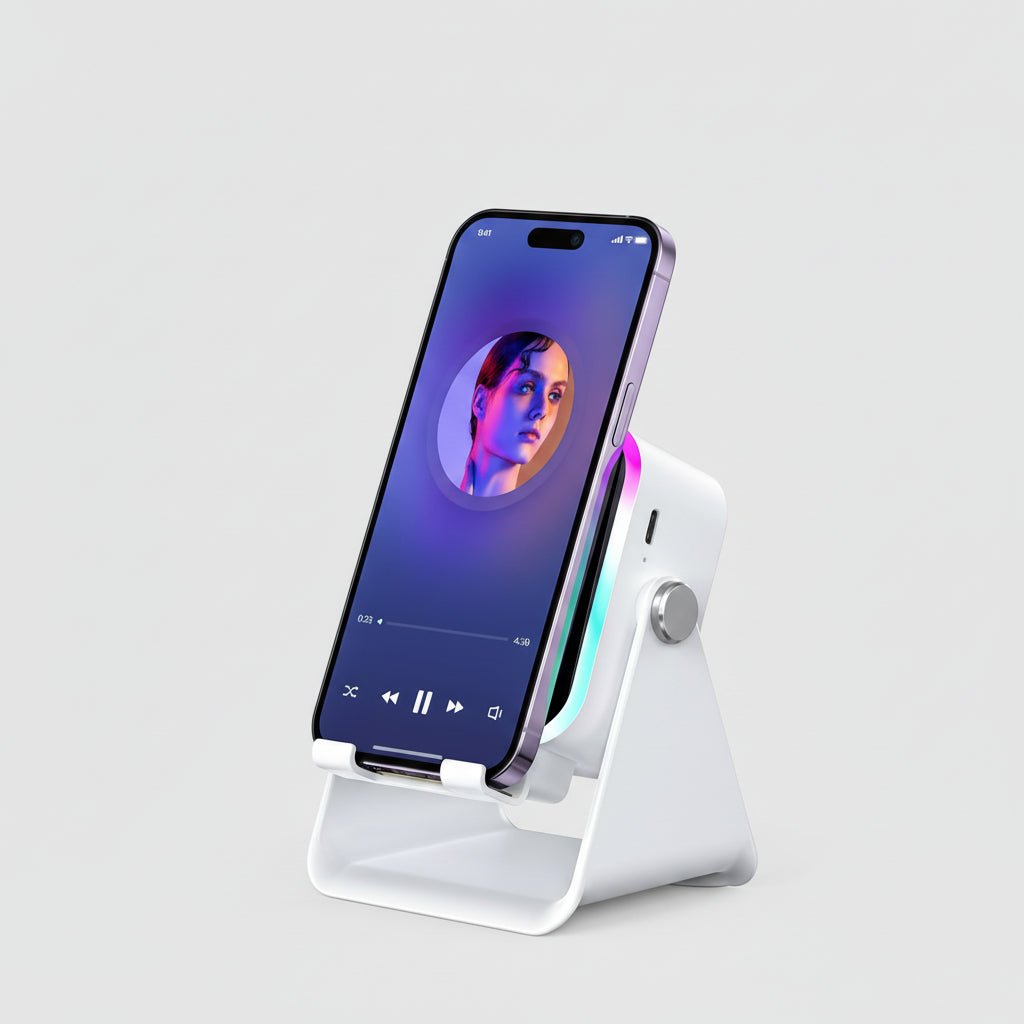 Moktan Sabai Bluetooth Speaker Phone Stand with Induction Sound Wireless Audio Dock