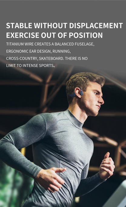 Bone Conduction Headphones, Open-Ear Wireless Headset for Sports, Running, Gym
