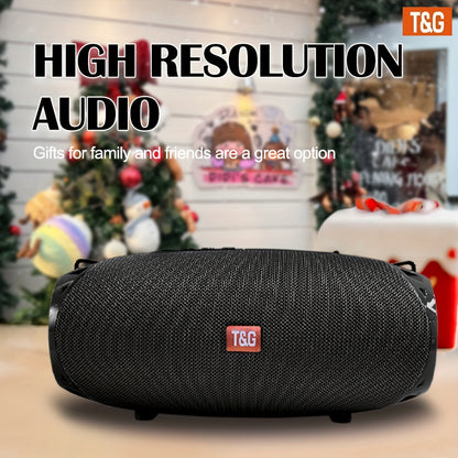 Portable Bluetooth Speaker with TWS Stereo, FM, USB/TF Card, Mic, Hi-Res Audio