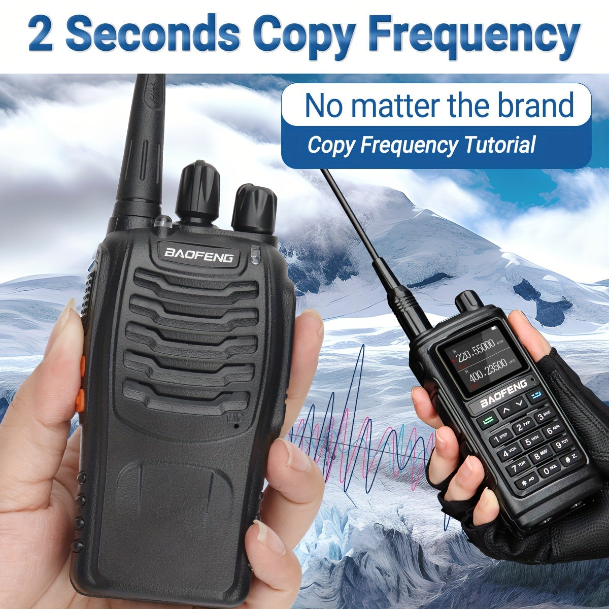 Moktan Sabai Long Range Walkie Talkies for Adults, Rechargeable 2-Way Radios with Earpieces