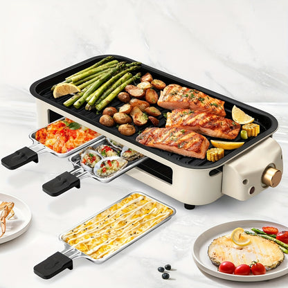 1500W Smokeless Indoor Grill with Hot Pot – Non-Stick Griddle, Temp Control, BBQ