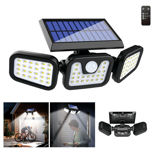 Moktan Sabai Solar Motion Sensor Lights Outdoor – 3000LM Waterproof LED Security Floodlights