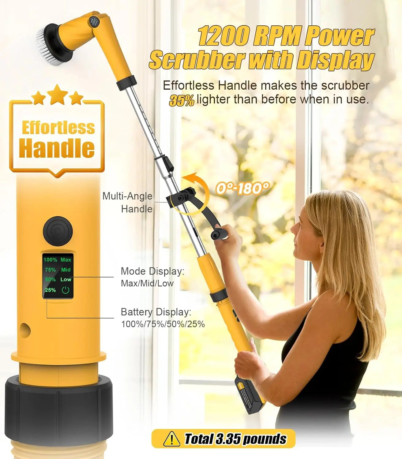 Moktan Sabai Q3 Pro Electric Spin Scrubber Cordless Rechargeable Cleaning Brush with Multi Heads