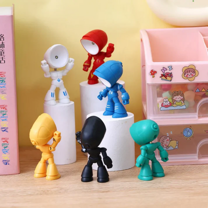 Modern Robot LED Table Lamp Battery Powered Warm Light Desk Night Lamp