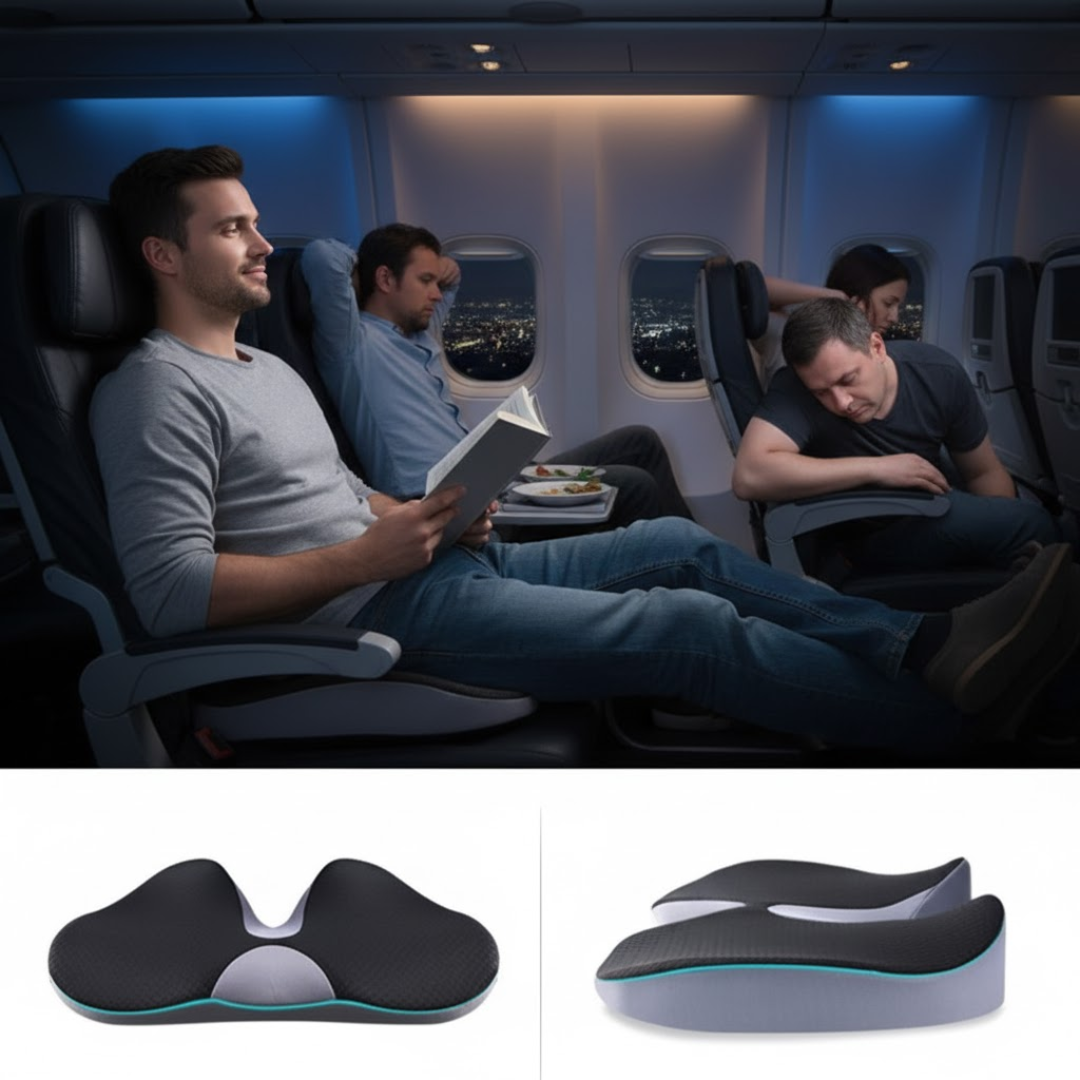 Moktan Sabai Ergonomic Memory Foam Seat Cushion for Office Chair & Car