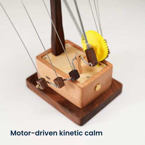 Moktan Sabai Artisan Wooden Manta Ray Automaton Retro Kinetic Desk Display Sculpture