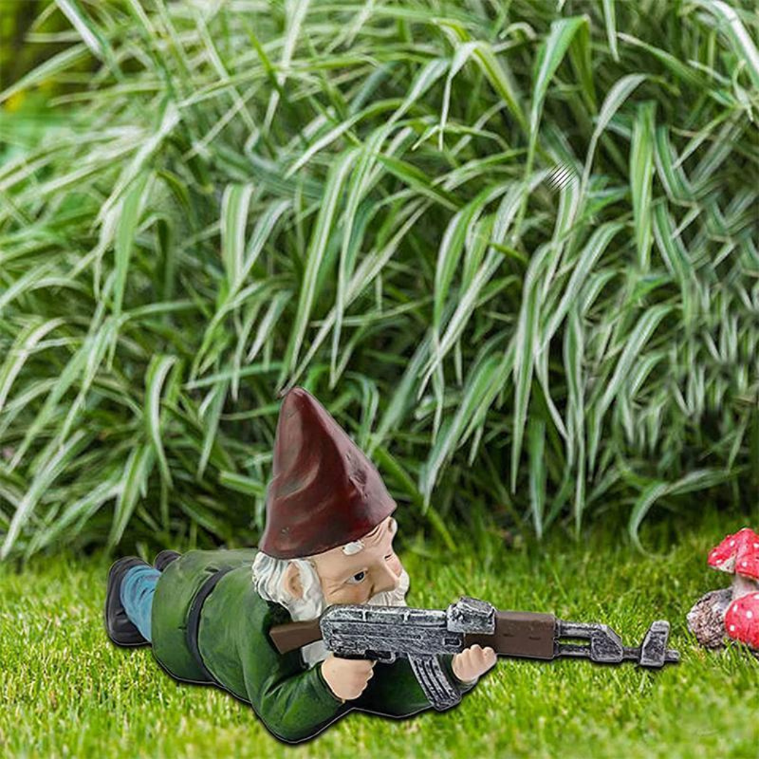 Moktan Sabai Military Garden Gnome Statue Guerrilla C