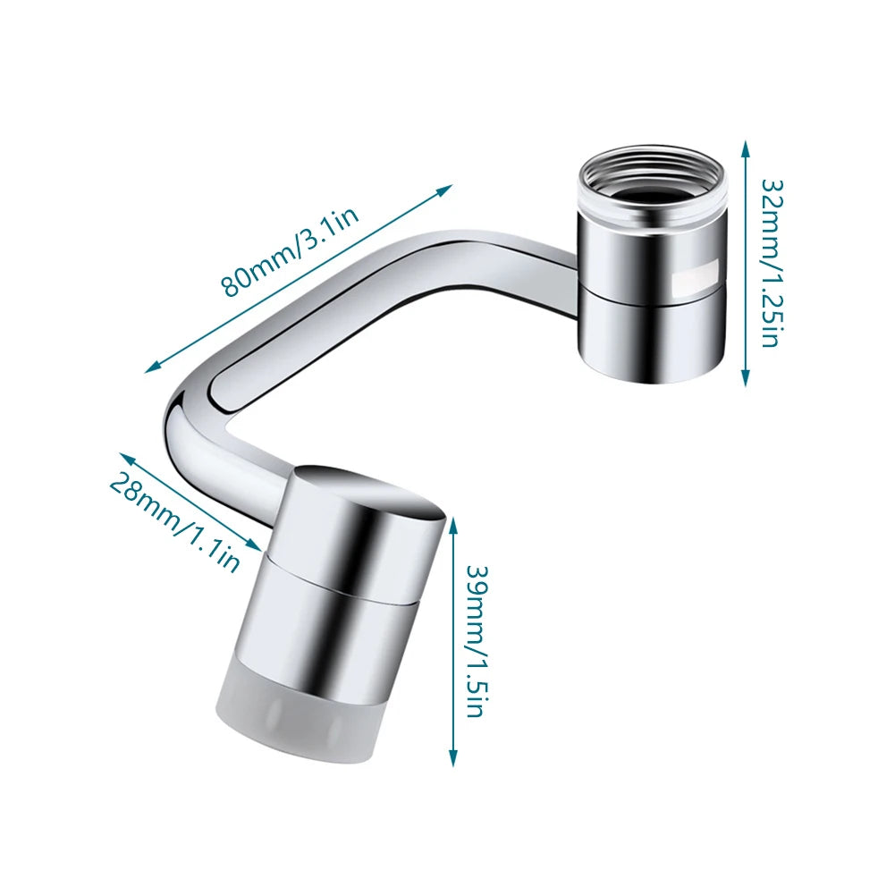 Moktan Sabai 1080° Rotating Faucet Extender Kitchen Tap Aerator Dual Spray Sink Attachment
