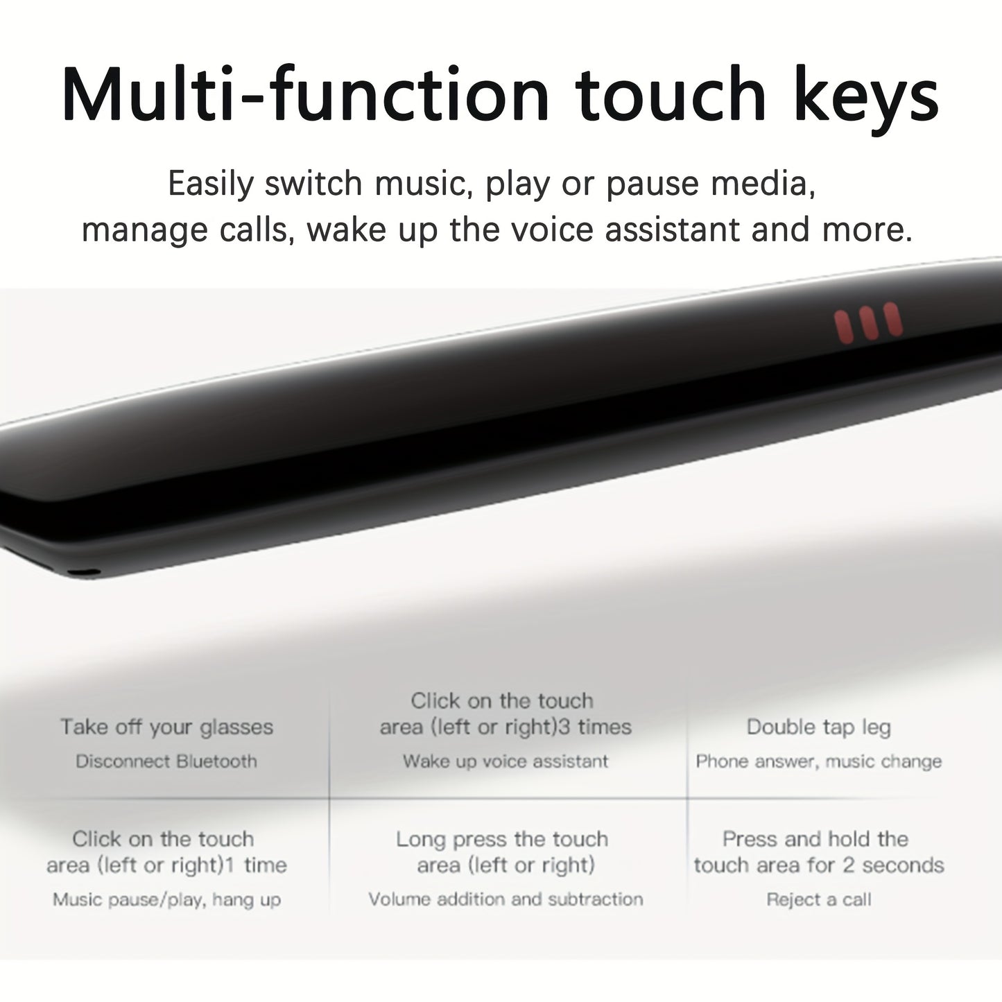 AI Smart Glasses with Real-Time Translation, Music, GPT, and HD Voice Calls