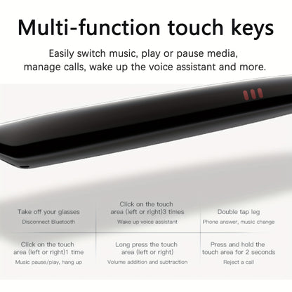 AI Smart Glasses with Real-Time Translation, Music, GPT, and HD Voice Calls