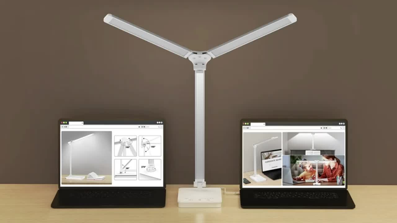 Moktan Sabai Adjustable LED Desk Lamp – Touch Dimmable Gooseneck Light for Office & Reading
