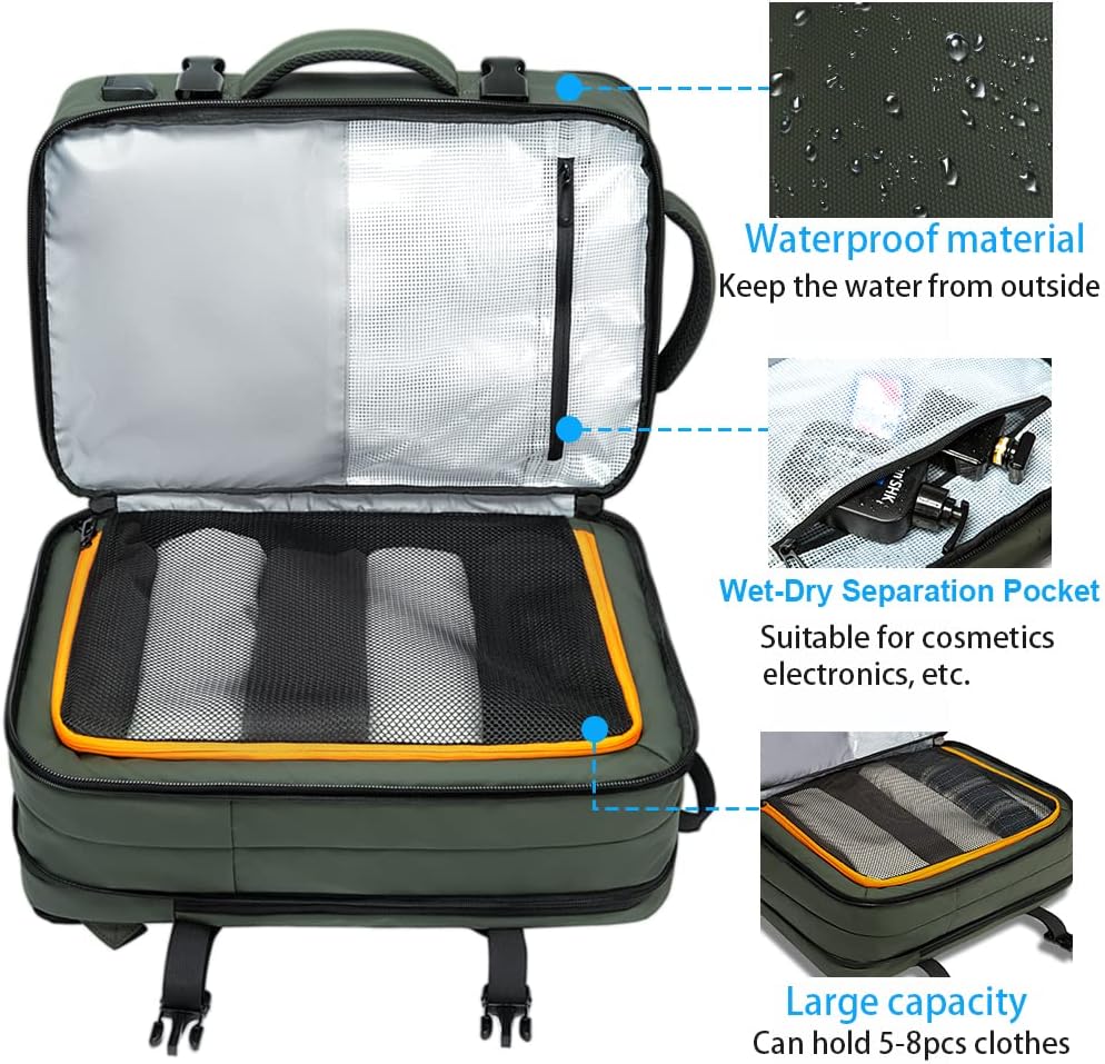 Moktan Sabai Expandable Travel Backpack 26–45L Laptop Duffel Bag