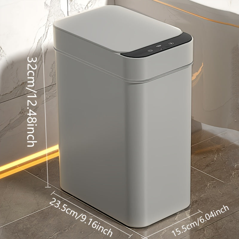 Moktan Sabai 11L Motion Sensor Trash Can Slim Touchless Bathroom Kitchen Bin Grey