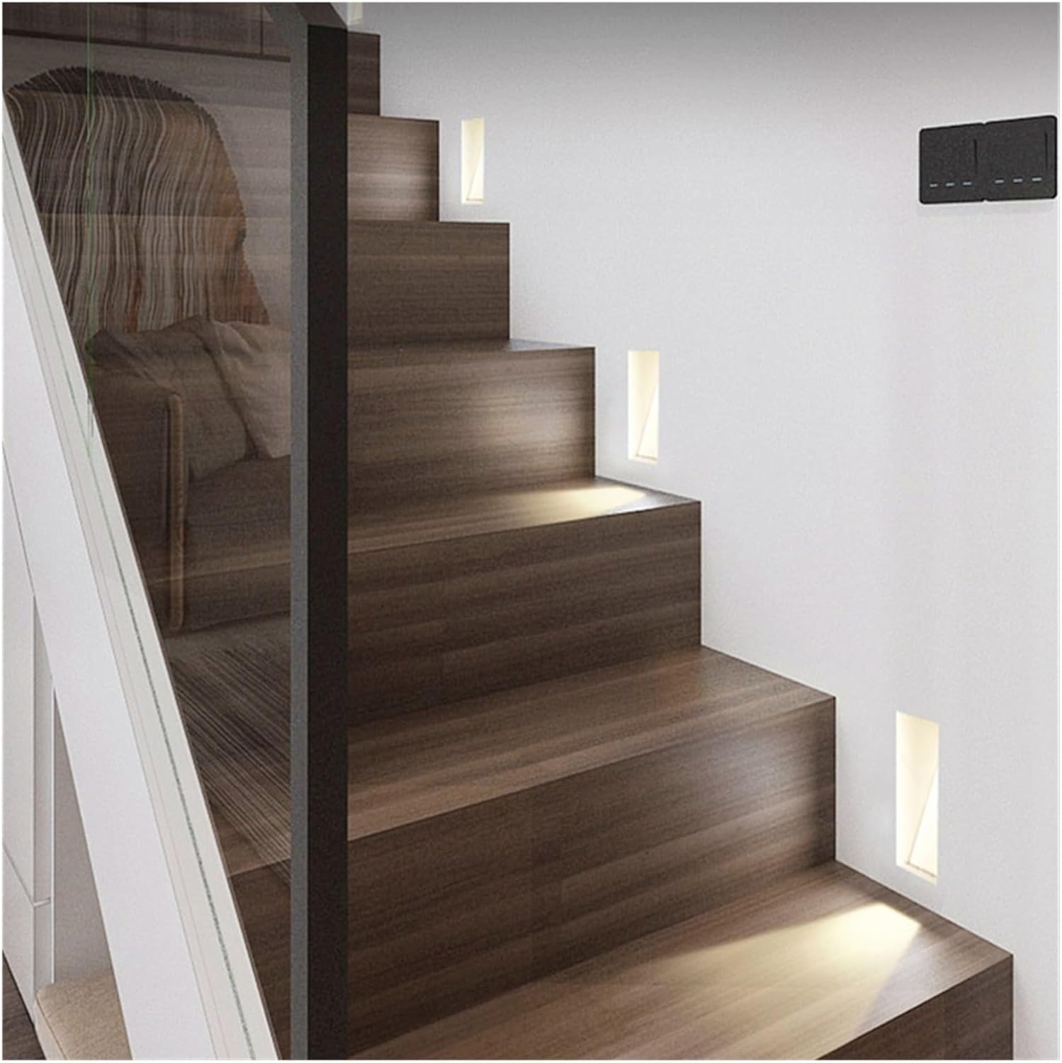 Moktan Sabai Nordic Frameless Stair LED Wall Light Stainless Steel Sensor Indoor Warm White