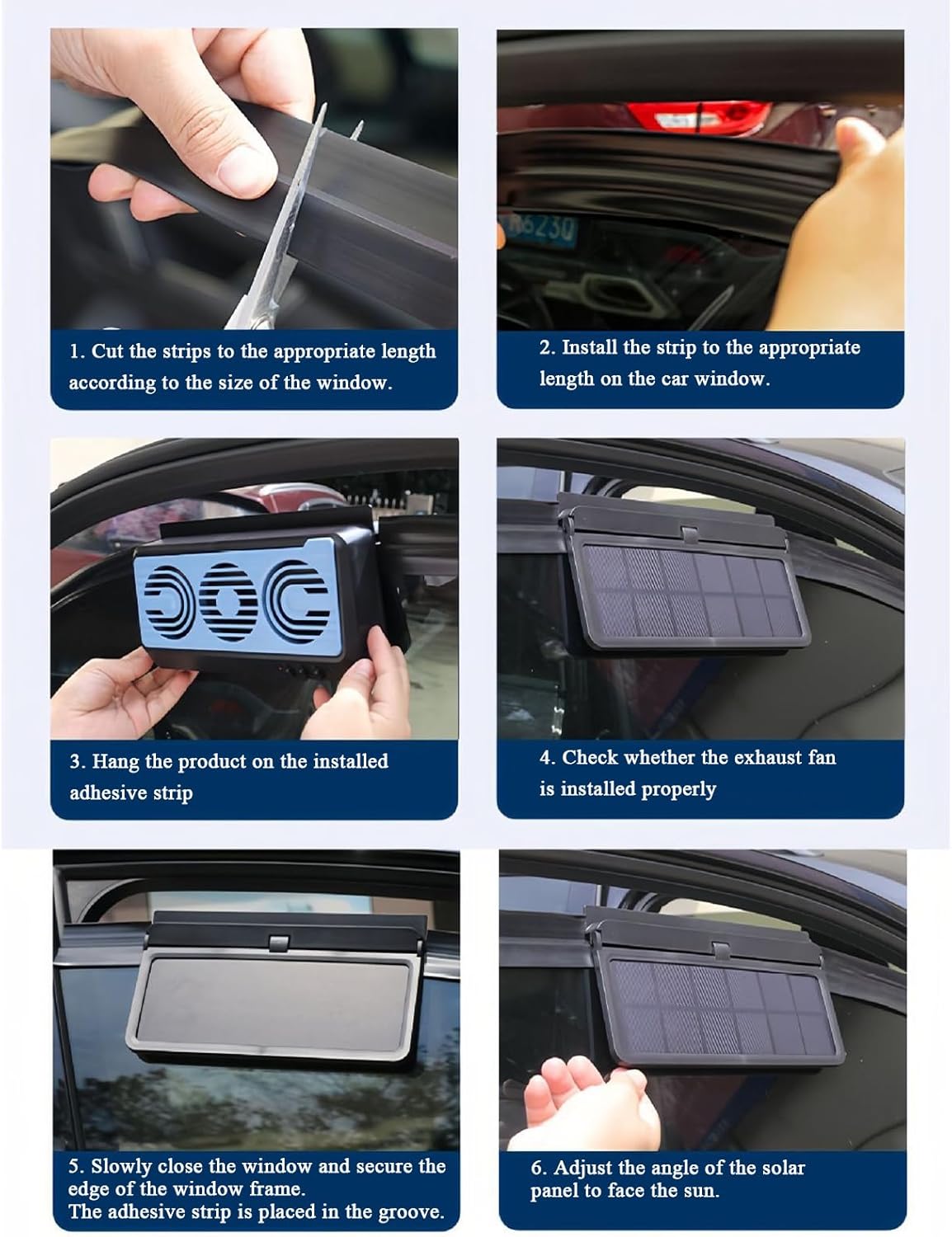 Moktan Sabai EcoVent | Solar Car Window Fan with Dual-Duct Airflow System | Efficient Ventilation for Comfortable Driving