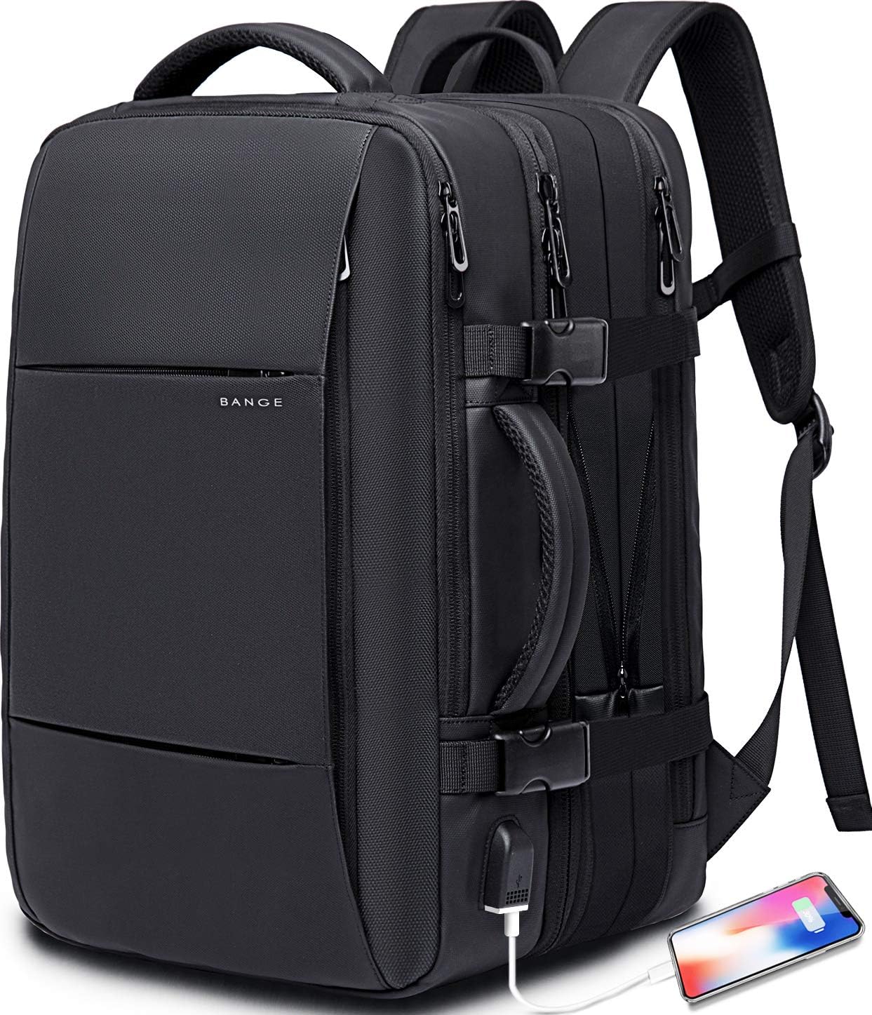 Moktan Sabai Expandable Travel Backpack 26–45L Laptop Duffel Bag Black
