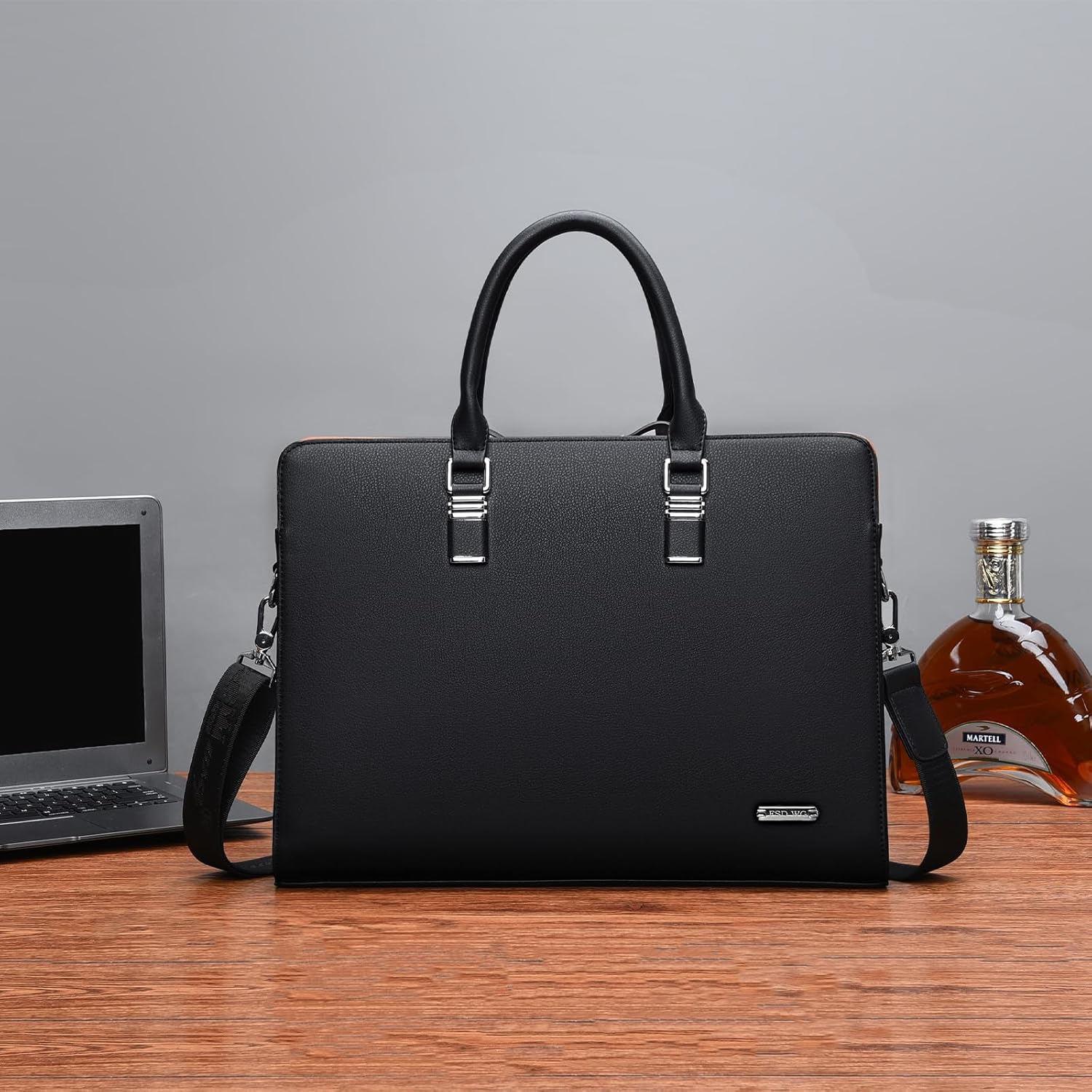Moktan Sabai Genuine Leather Business Briefcase 15.6 Inch Laptop Bag Multi Compartment