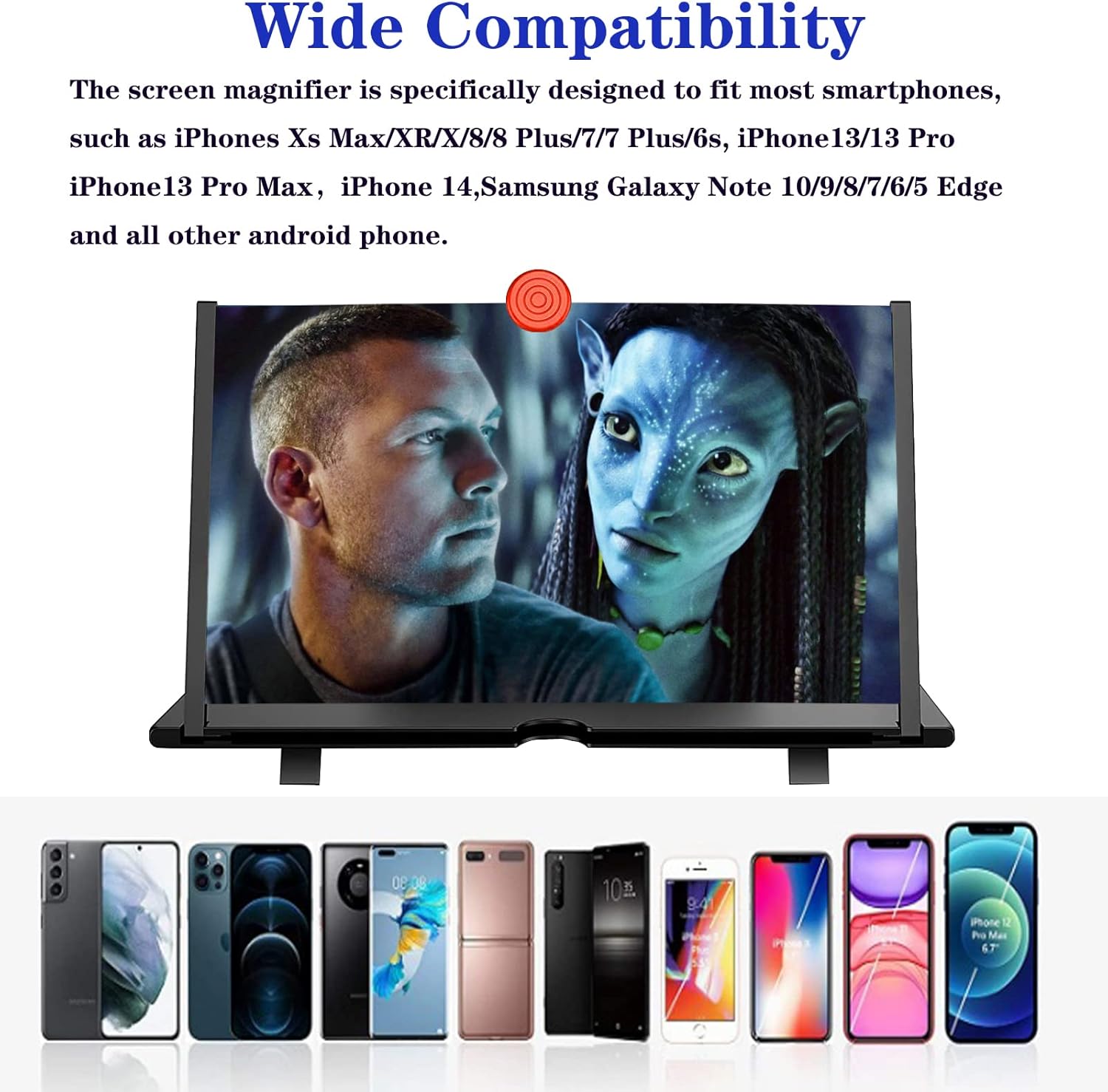 Moktan Sabai 16 Inch Phone Screen Magnifier HD Mobile Screen Amplifier Stand for Movies