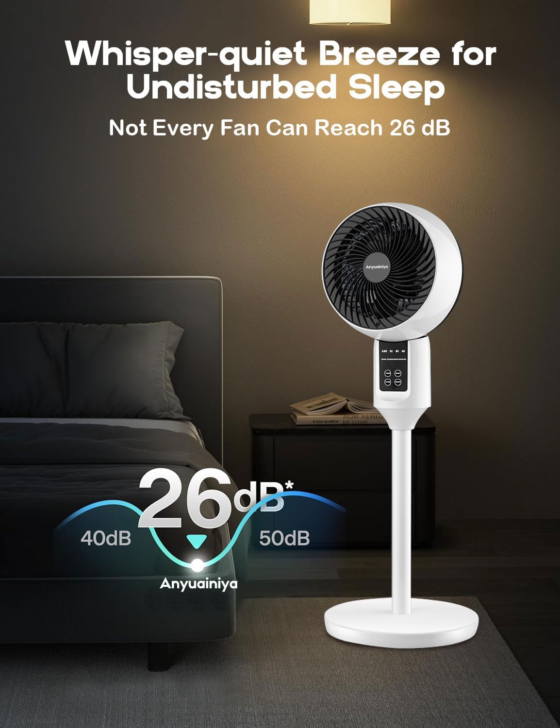 Moktan Sabai Adjustable Pedestal Fan with Remote Control | 3D Oscillation for Quiet Cooling