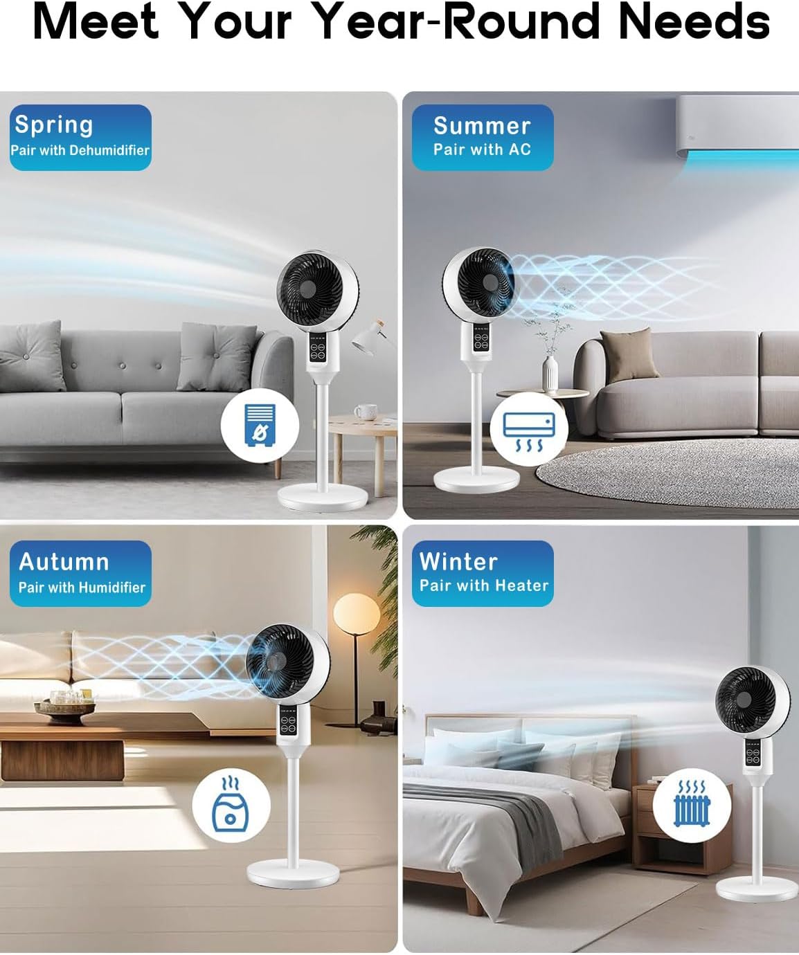 Moktan Sabai Adjustable Pedestal Fan with Remote Control | 3D Oscillation for Quiet Cooling