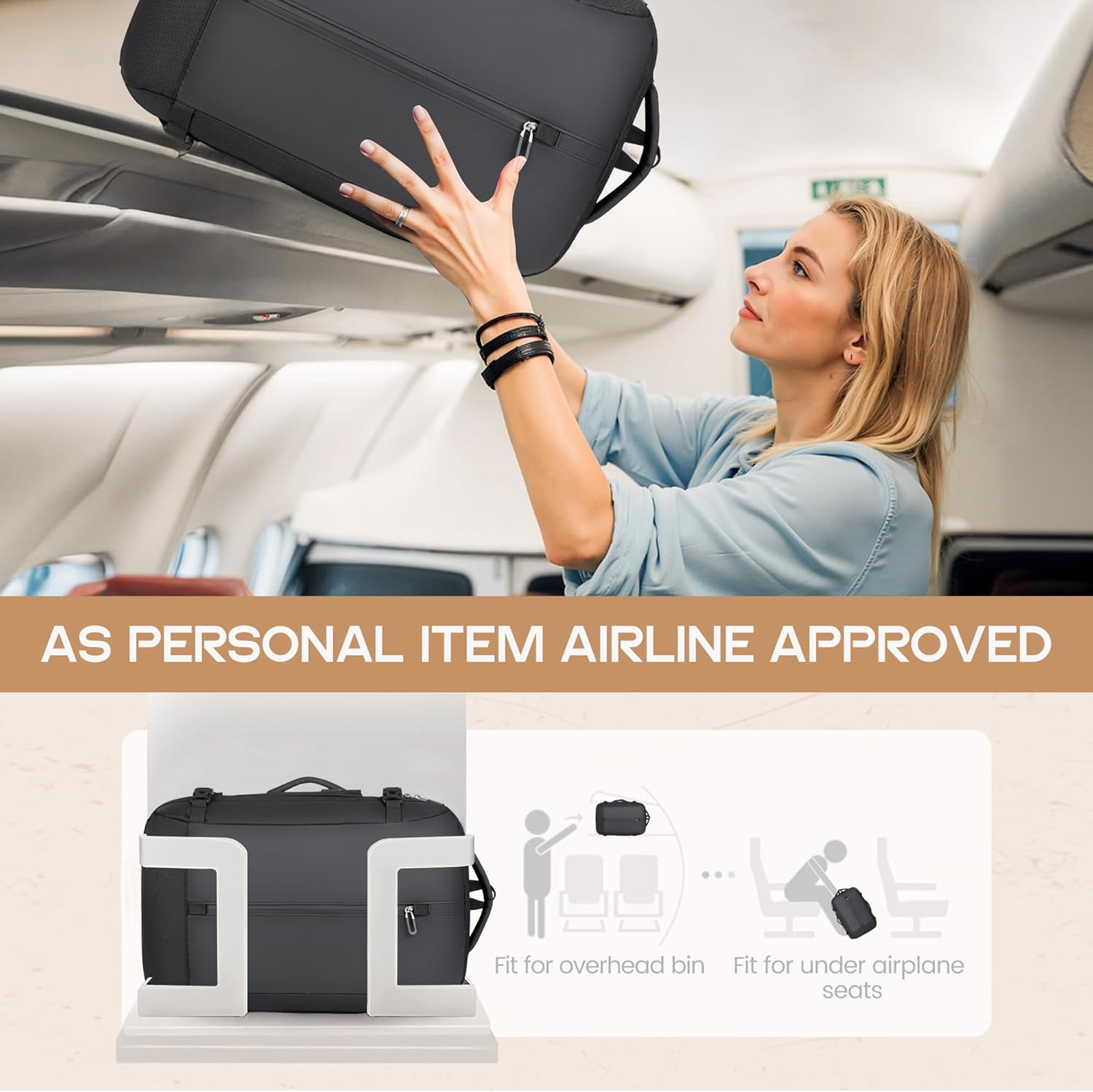 Moktan Sabai 40L Expandable Laptop Backpack USB Anti-Theft Travel Bag
