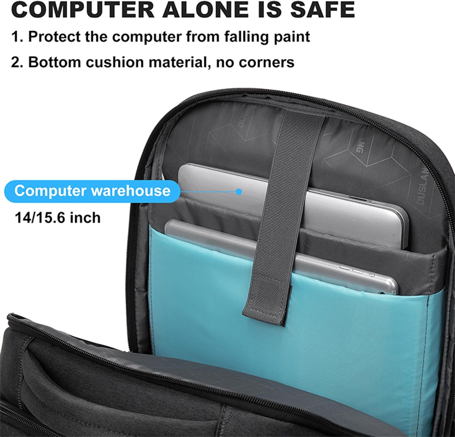 Moktan Sabai Waterproof Laptop Backpack 15.6 Inch Travel Business Anti Theft Black