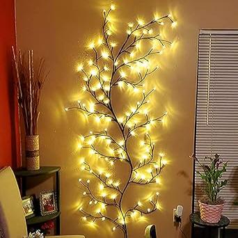 Moktan Sabai Willow Vine LED String Light | Decorative Hanging Branch Lamp for Wall Decor