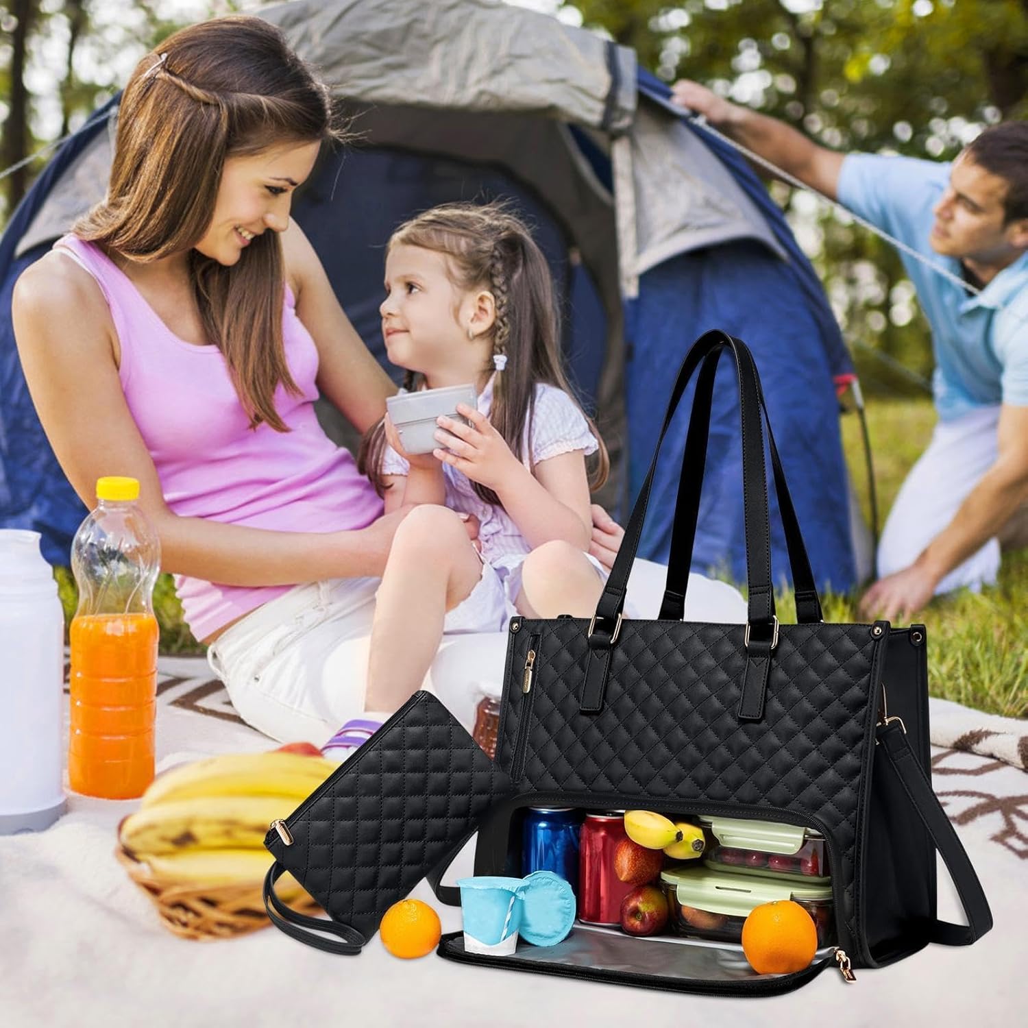 Moktan Sabai 2 in 1 Insulated Lunch Tote with Laptop Compartment 15 Inch Work Bag