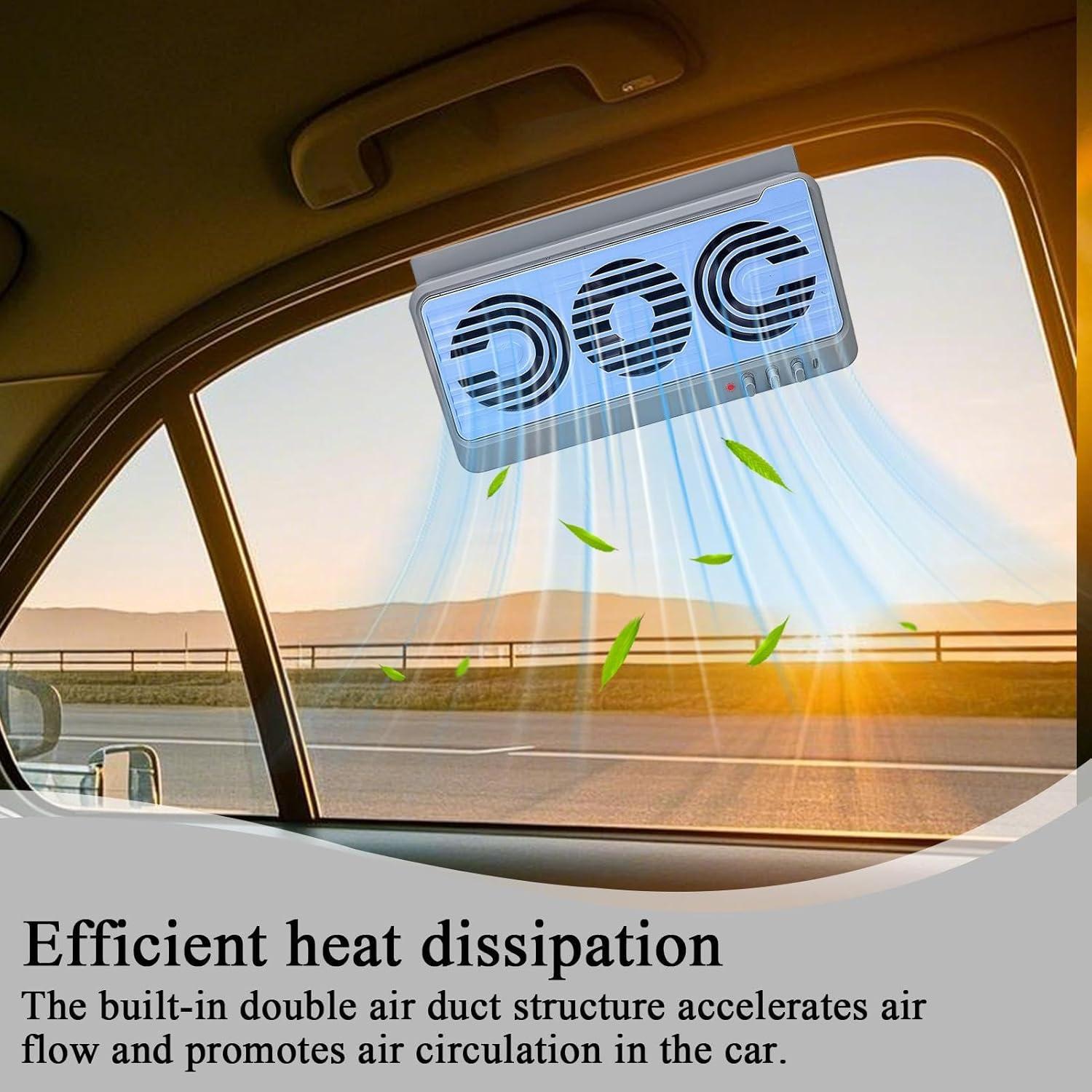 Moktan Sabai EcoVent | Solar Car Window Fan with Dual-Duct Airflow System | Efficient Ventilation for Comfortable Driving