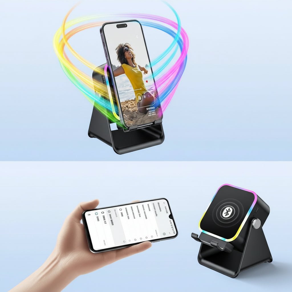 Moktan Sabai Bluetooth Speaker Phone Stand with Induction Sound Wireless Audio Dock