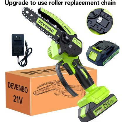Mini Chainsaw Cordless 6-inch – Handheld Electric Saw for Tree & Wood Cutting Moktan Sabai