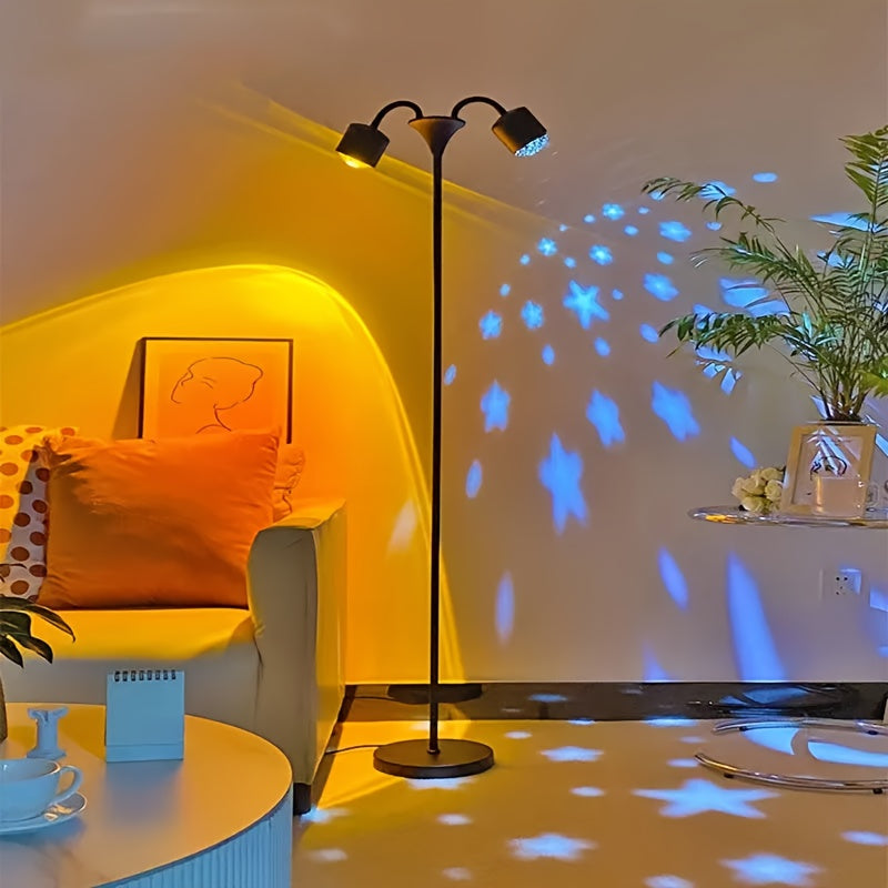Moktan Sabai Sunset Ocean Wave Projector – Double RGB Mood Lamp with 360° Rotation & DIY Color
