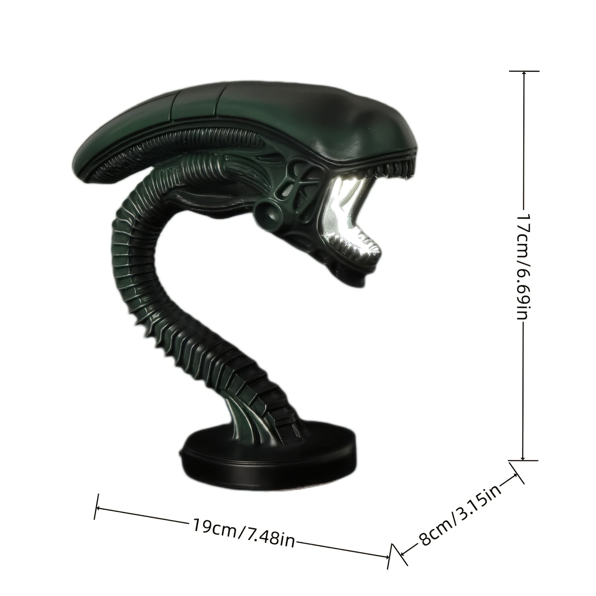 Moktan Sabai USB Alien Head Lamp – Sci-Fi Resin Desk Light for Bedroom, Office & Halloween Decor