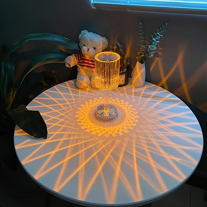 Moktan Sabai Crystal Touch Control Bedside Lamp – Dimmable USB LED Light with Rechargeable Battery 1
