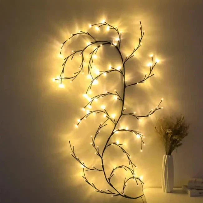 Moktan Sabai Willow Vine LED String Light | Decorative Hanging Branch Lamp for Wall Decor