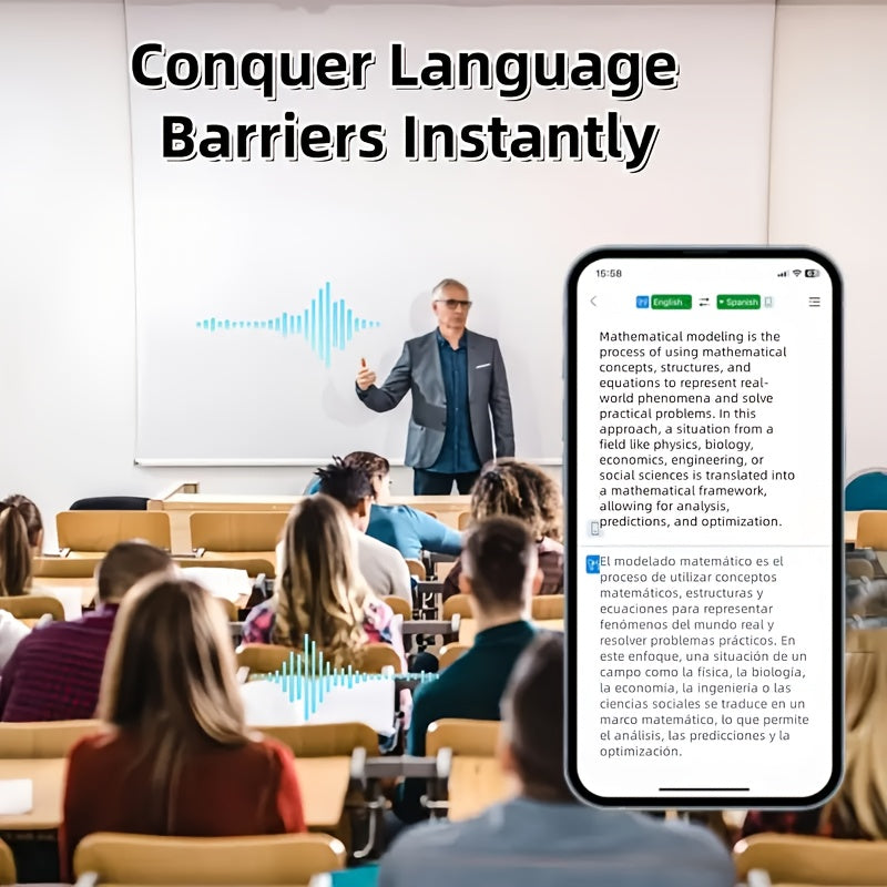 Moktan Sabai AI Translator Earbuds - Real-Time Simultaneous Interpretation for Business & Travel