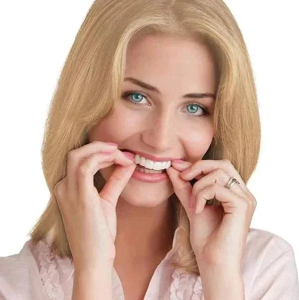 Moktan Sabai LumaGrin Snap-On Veneers Upper & Lower Teeth, Removable Smile Cover