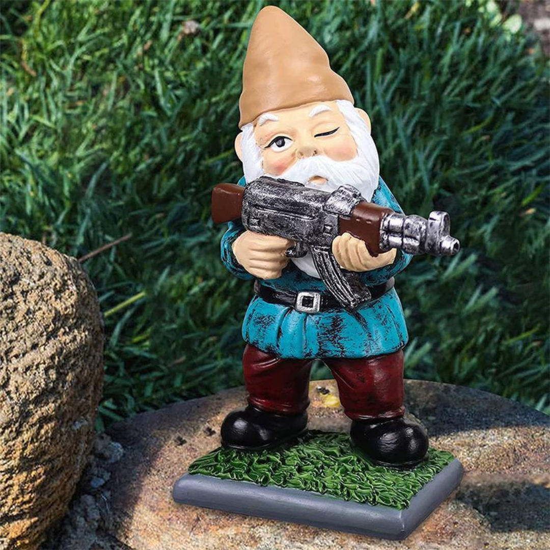 Moktan Sabai Military Garden Gnome Statue Guerrilla B